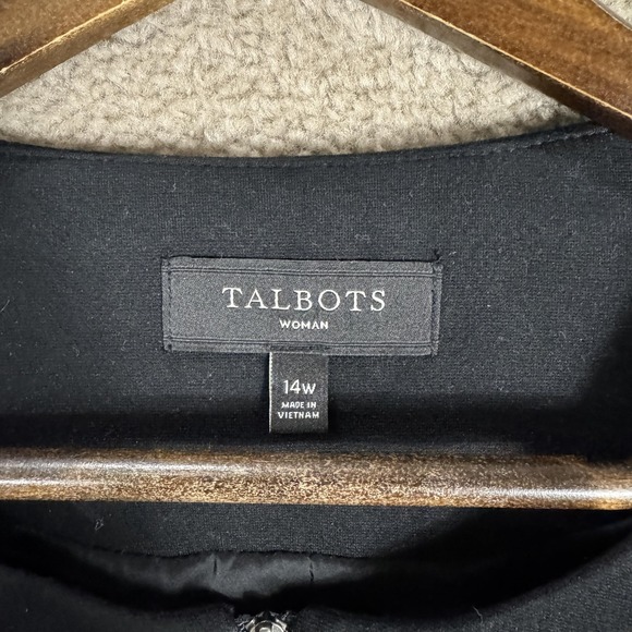 Talbots Jacket Womens 14W Zip Front Textured‎ Knit Pockets Classic Knitwear - Picture 3 of 9